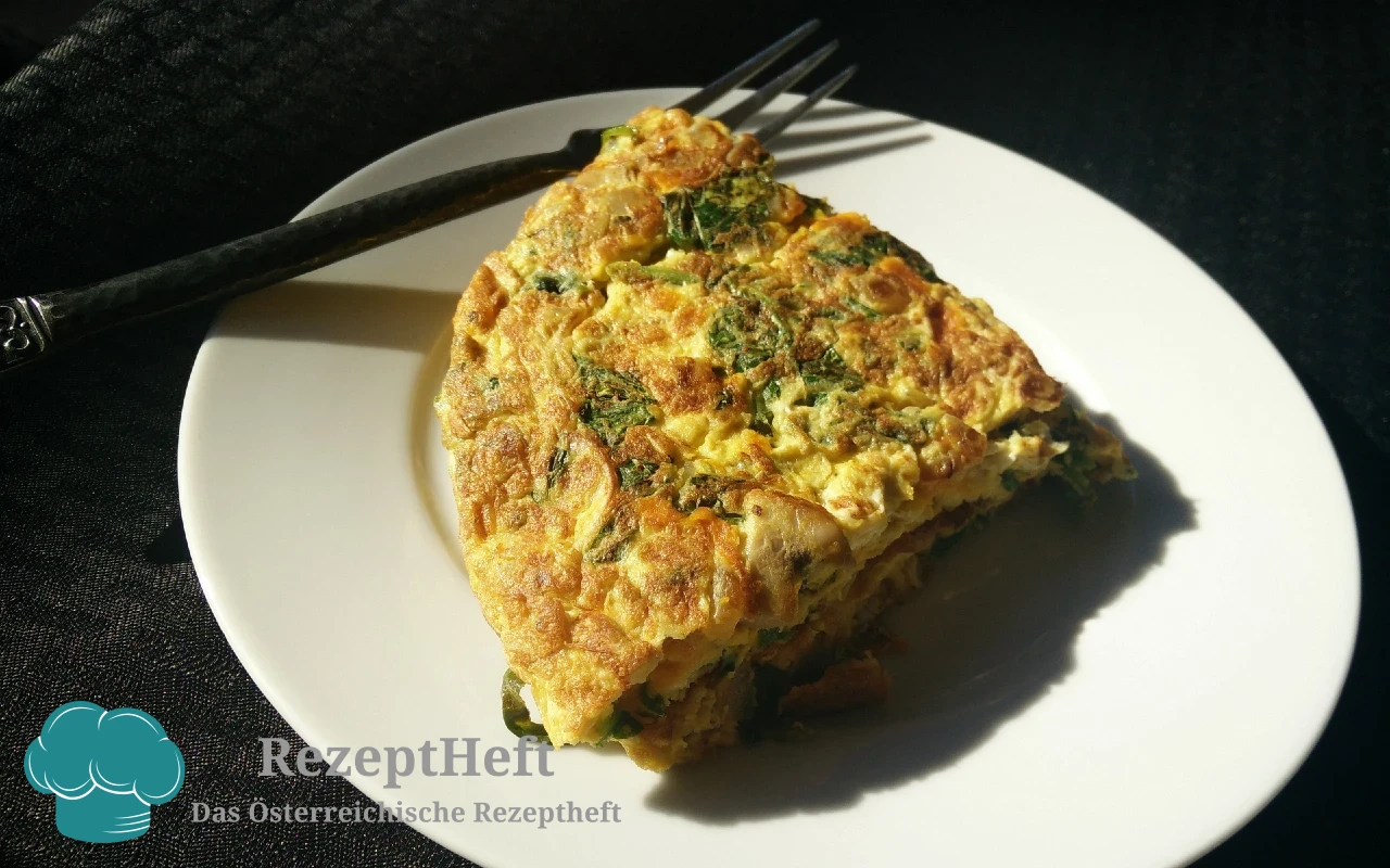Kärntner Frigga mit Speck, Bergkäse und Ei