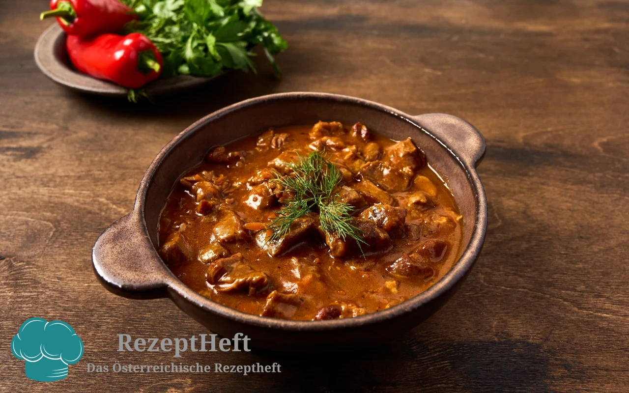 Gulaschsuppe nach Wiener Art mit Rindfleisch