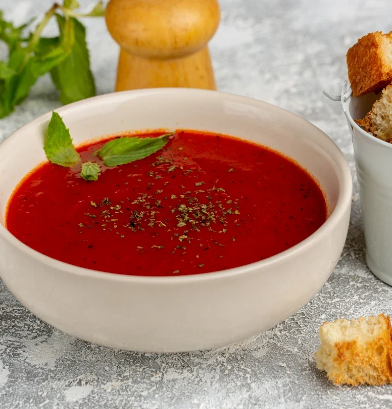 Tomatensuppe mit Kichererbsen | RezeptHeft