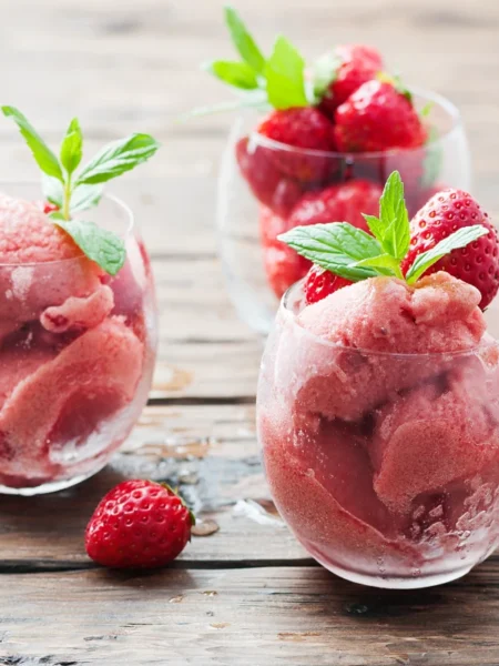Erdbeer-Sorbet