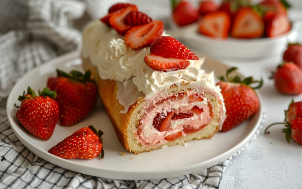 Erdbeerroulade-Titelbild1280x800 - RezeptHeft Erdbeerroulade