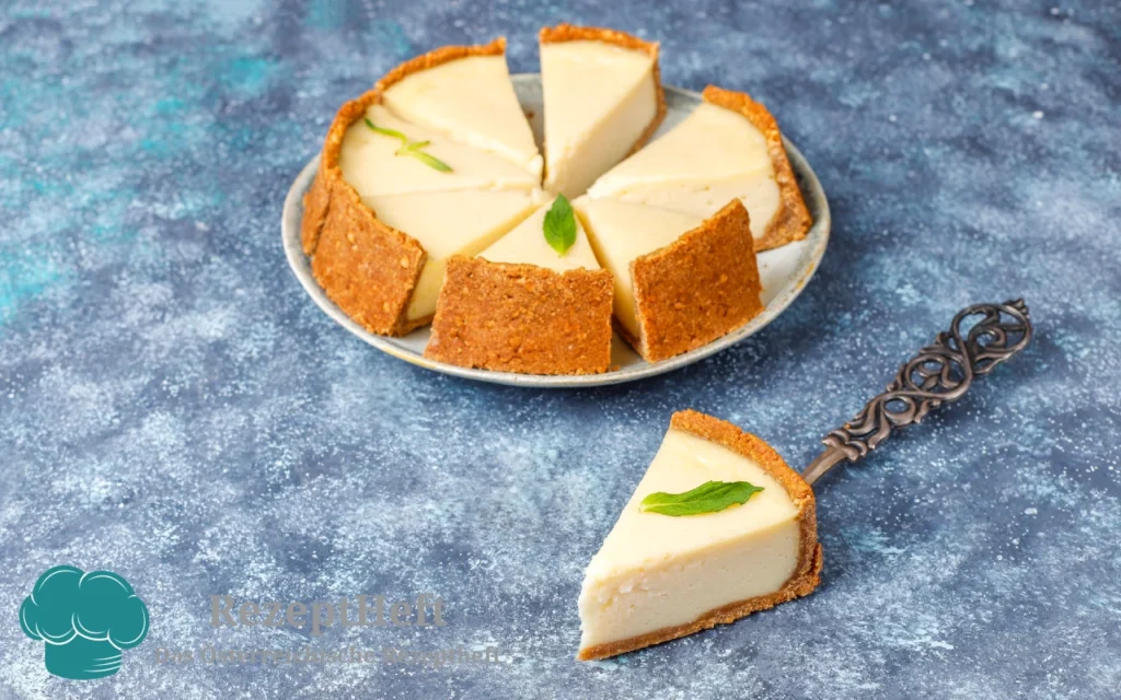 Klassischer cremiger Käsekuchen mit Mürbeteig